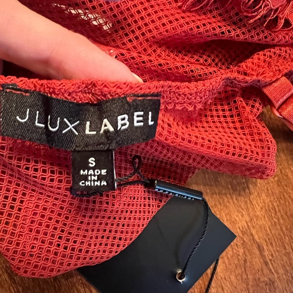 JLUXLABEL Red Lace Bodysuit new without tags ladies tag small - Picture 8 of 9